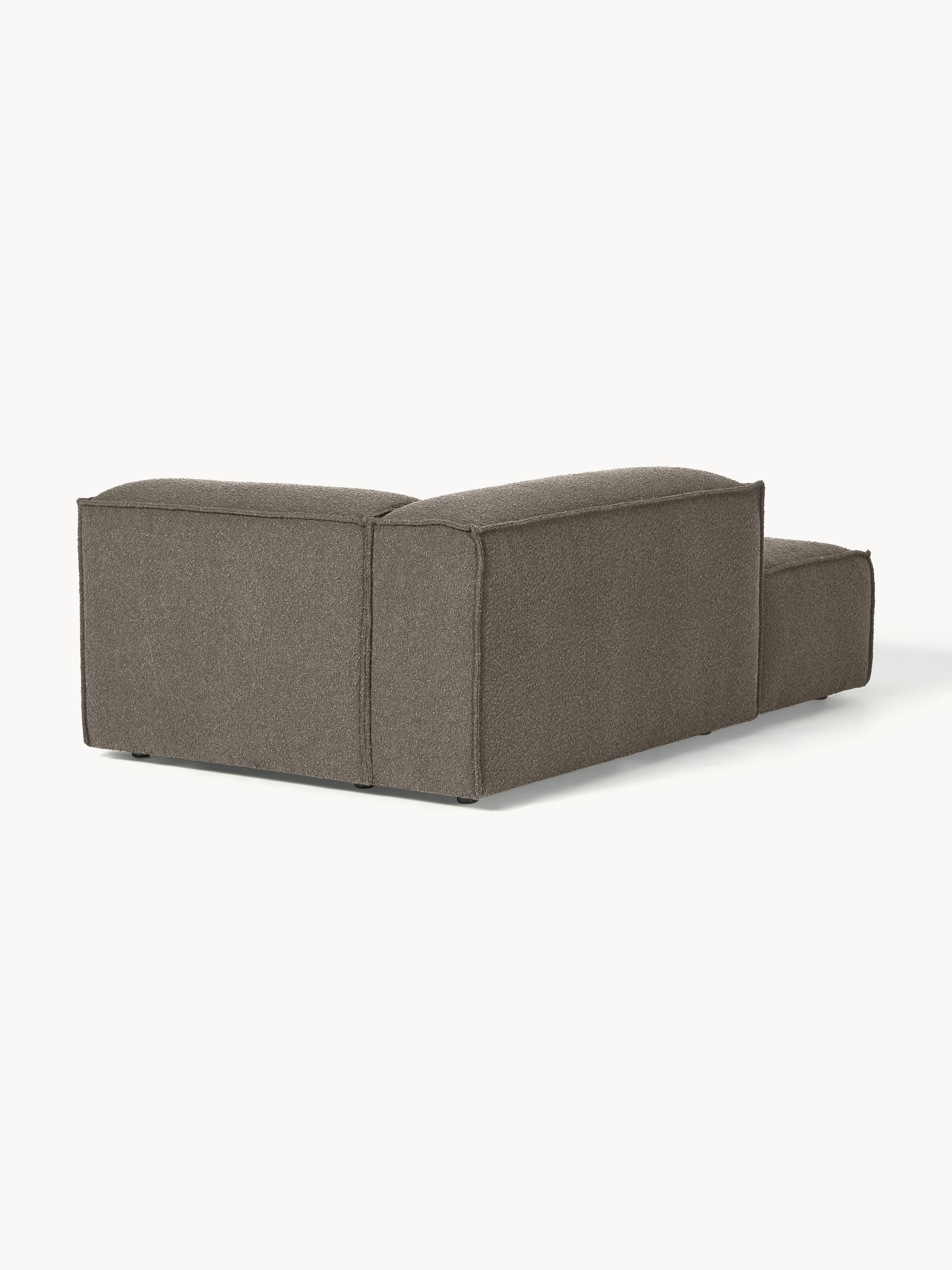 Chaise longue hoekmodule Lennon uit bouclé