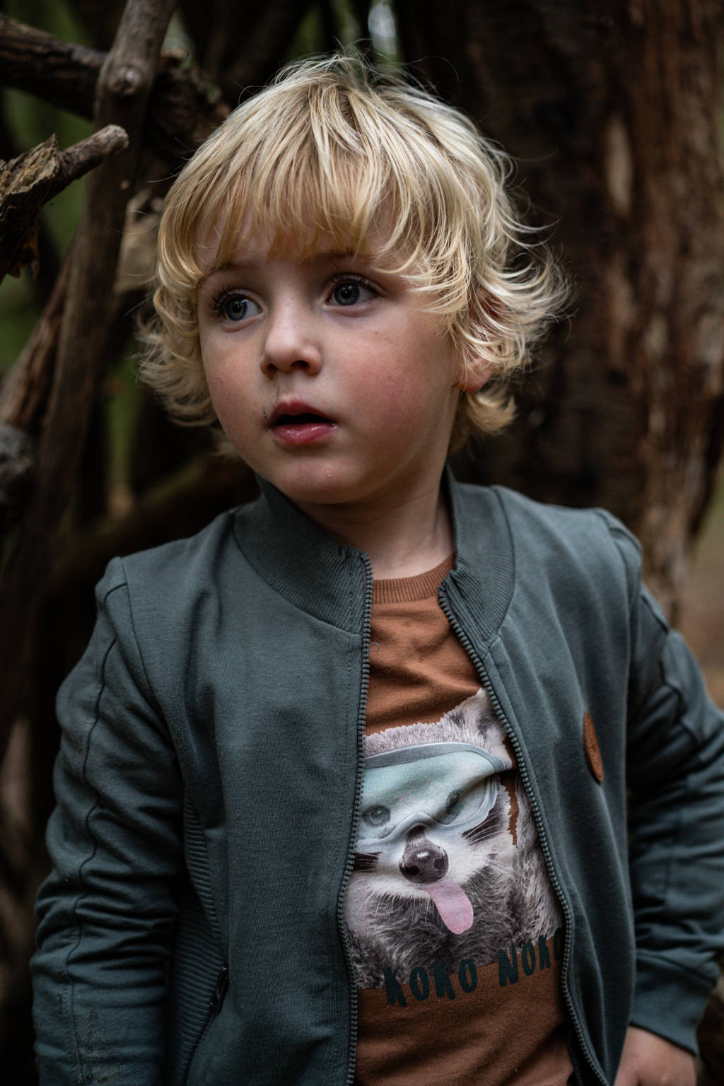 Koko Noko sweatvest grijsgroen