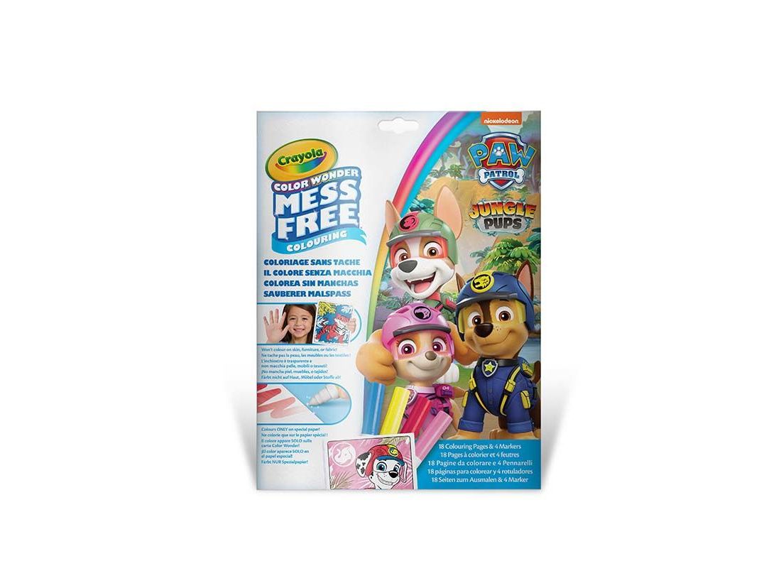CONJUNTO COLORIR SEM MANCHAS CRAYOLA COLOR WONDER PATRULHA PATA