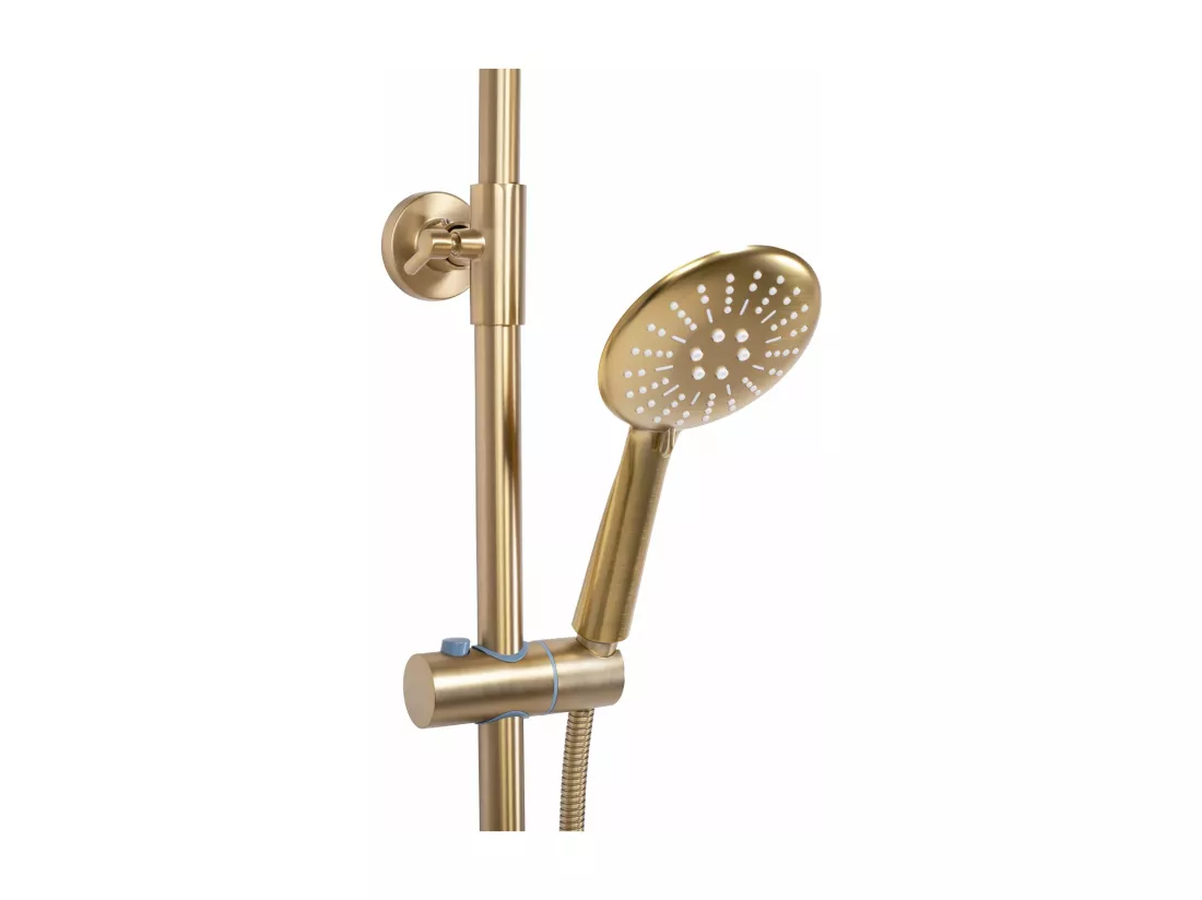 Kit De Douche Avec Thermostat Rea Lungo Termostat Brush Gold