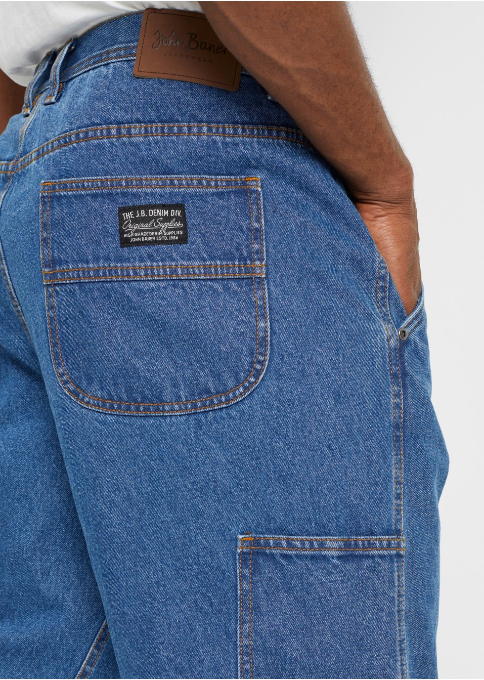 Bermuda long en jean, Loose Fit
