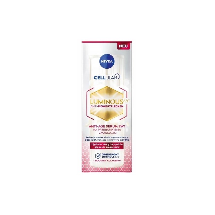 Nivea Cellular Iluminous Anti-Age 2in1 Serum gegen Verfärbungen und Falten 30 ml