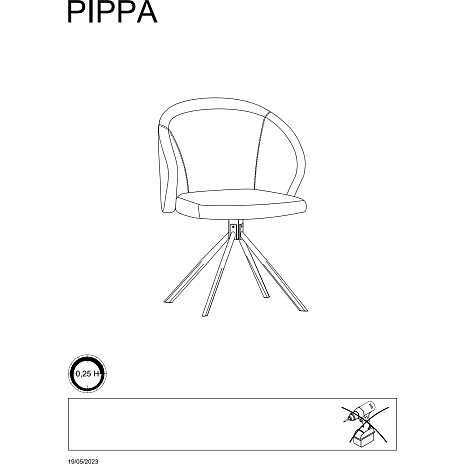 Pippa spisebordsstol i boucléstof - beige