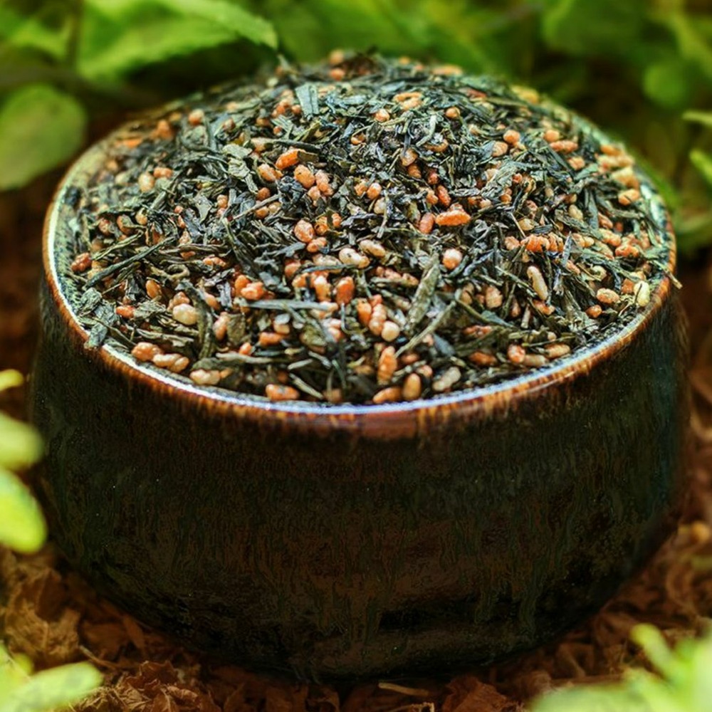 Thé vert bio et riz complet genmaicha 100 g