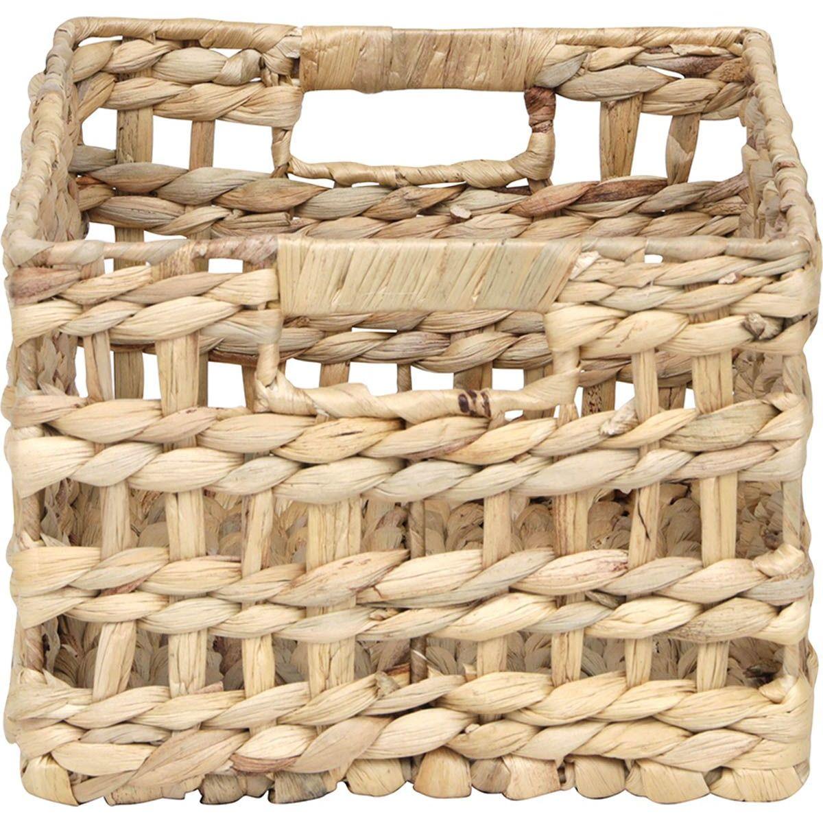 PANIERE RECTANGULAIRE MM AJOUREE MATIERE VEGETALE NATUREL