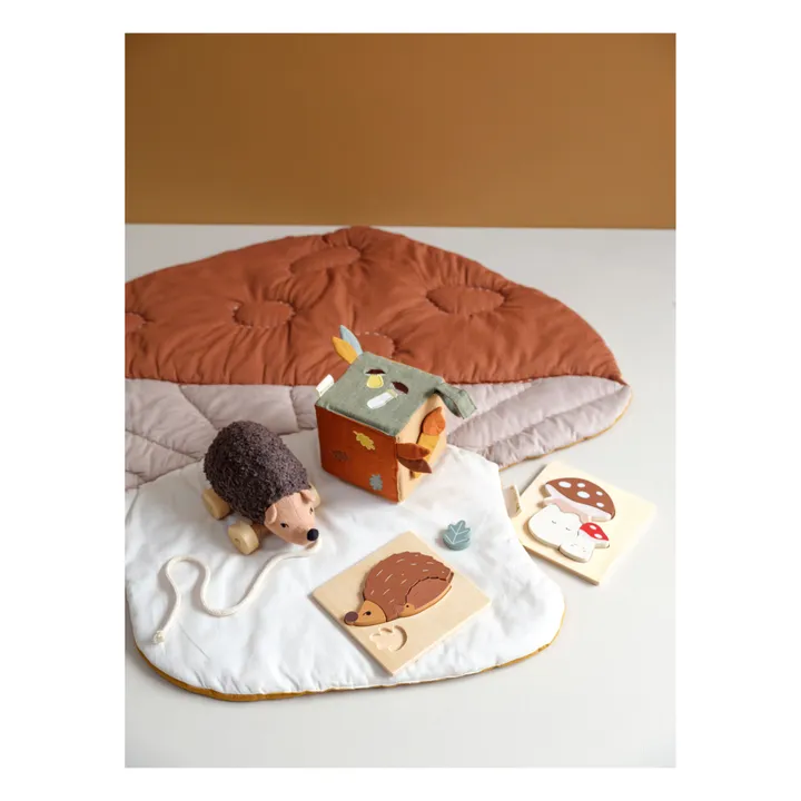 Fabelab Puzzles en bois Hérisson et champignon - Set de 2