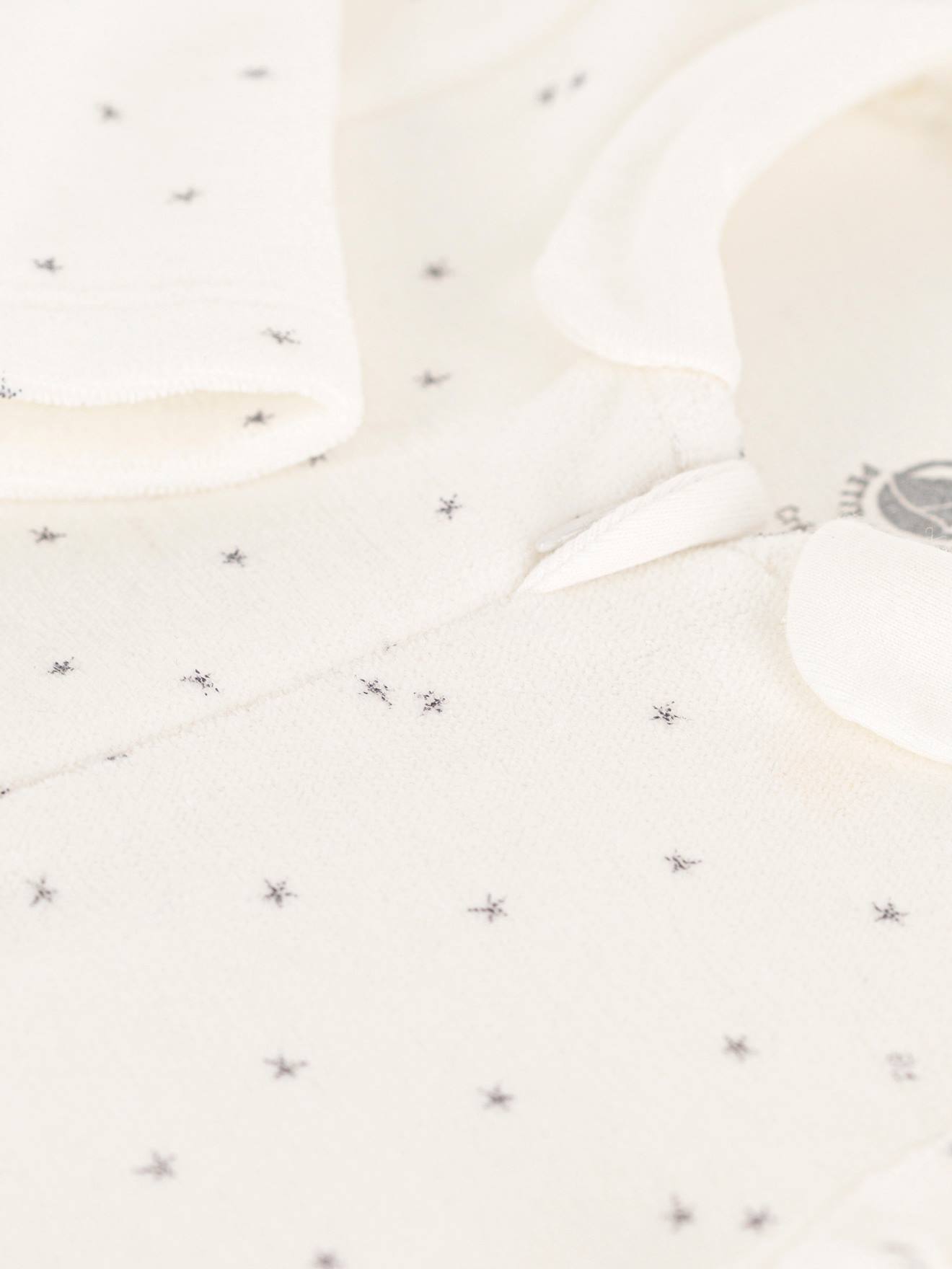 Macacão PETIT BATEAU em algodão orgânico com zíper, branco
