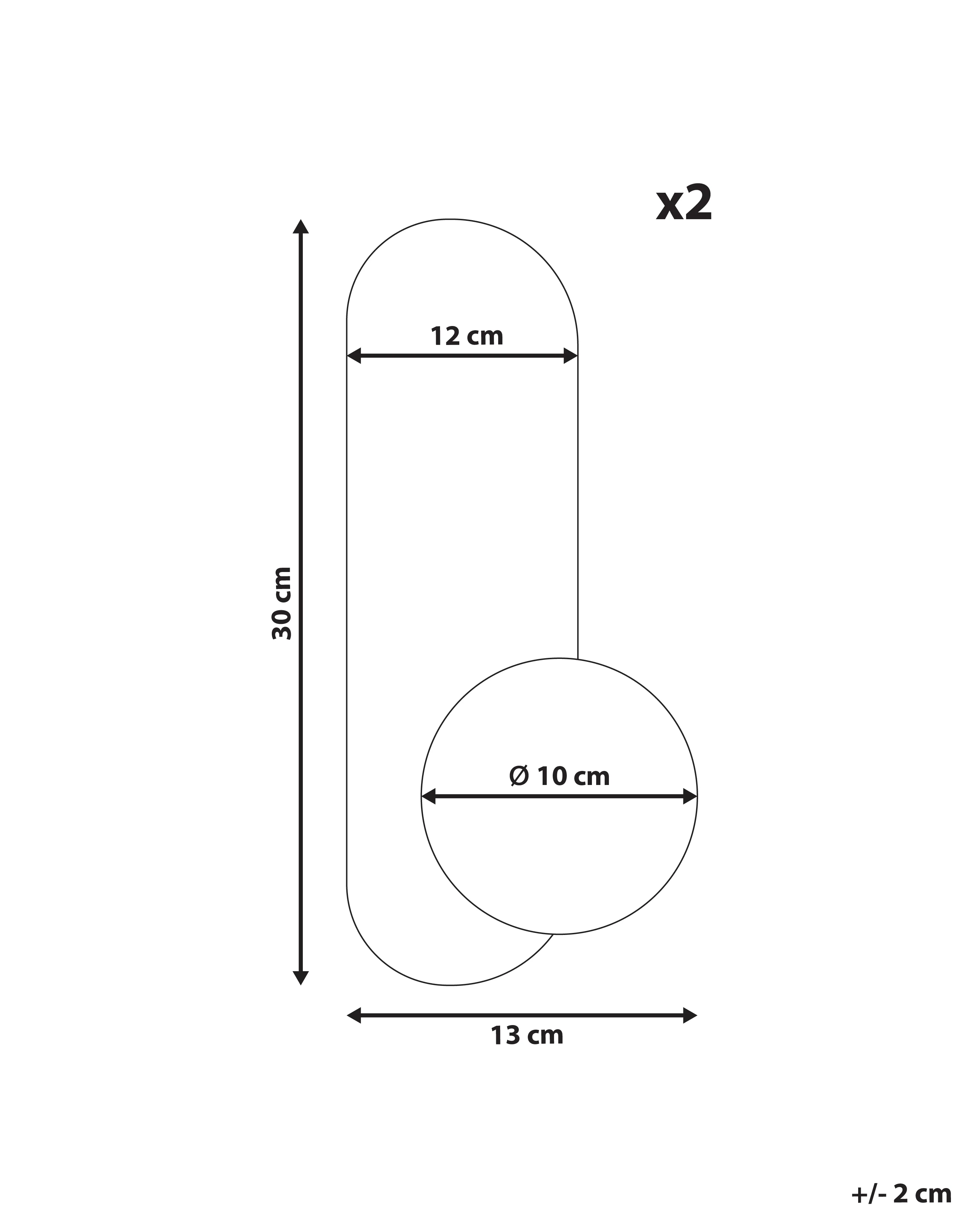 Set van 2 wandlampen LEISI Zwart