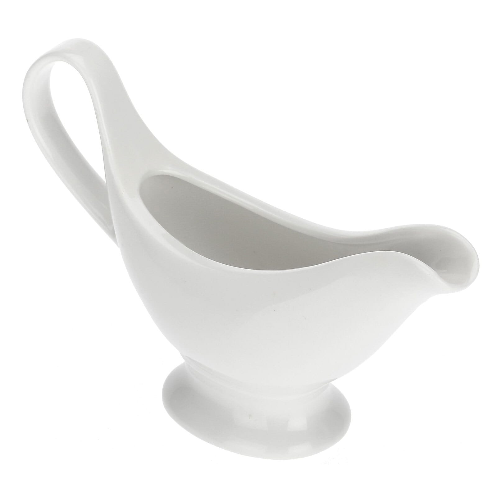 LA PORCELLANA BIANCA Sauciere MENAGE groß 7 x 15 cm weiß