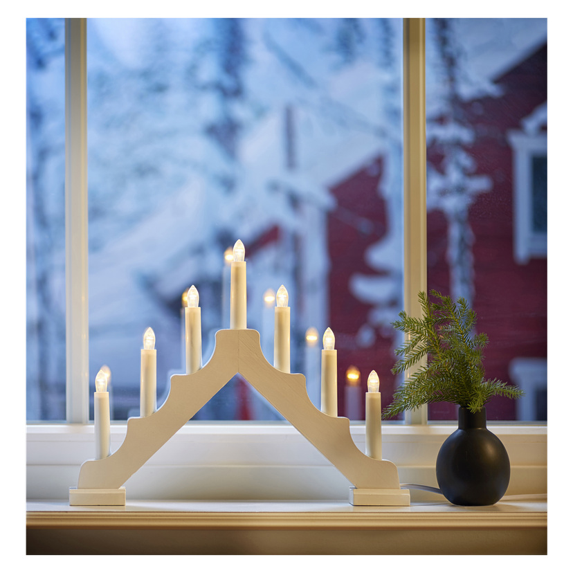Klassisk adventslysestake LED 30 cm