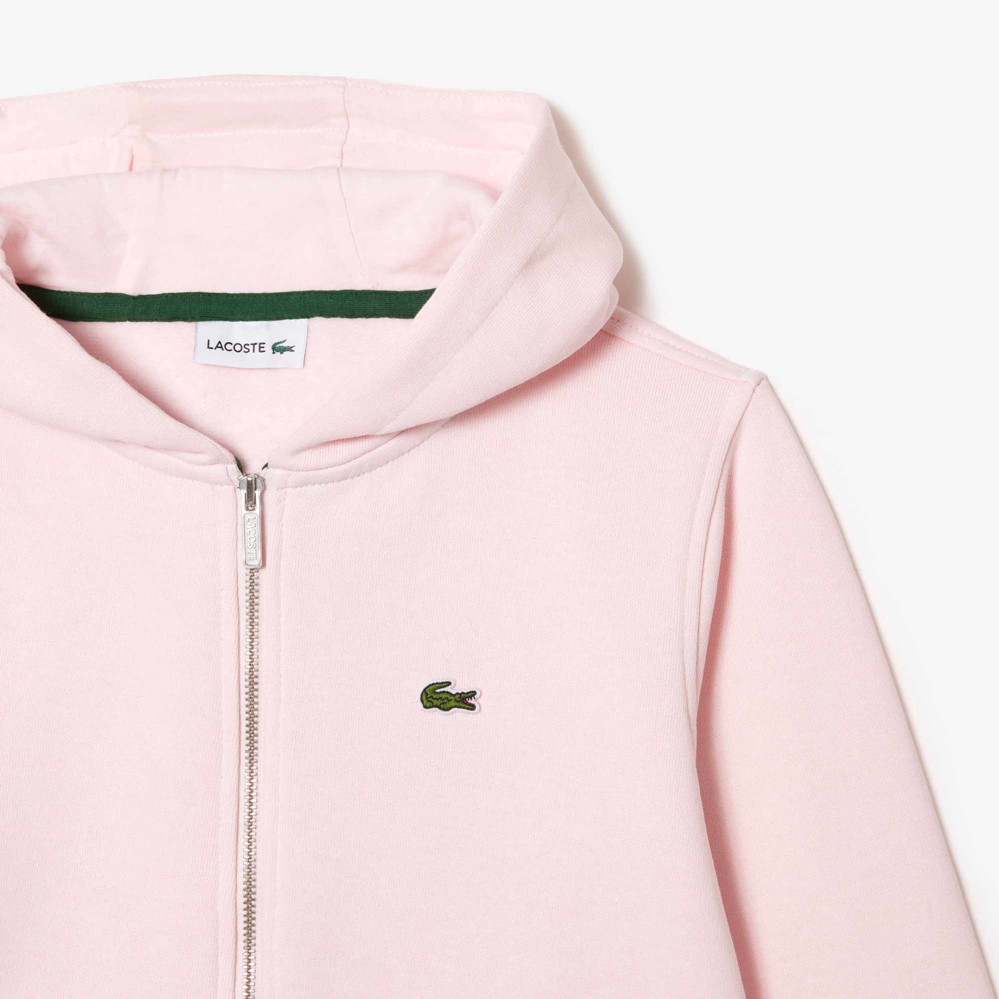 Sweatshirt zippé à capuche enfant Lacoste avec poche kangourou Pullovers & Sweatshirts - Rose - Lacoste - Enfant