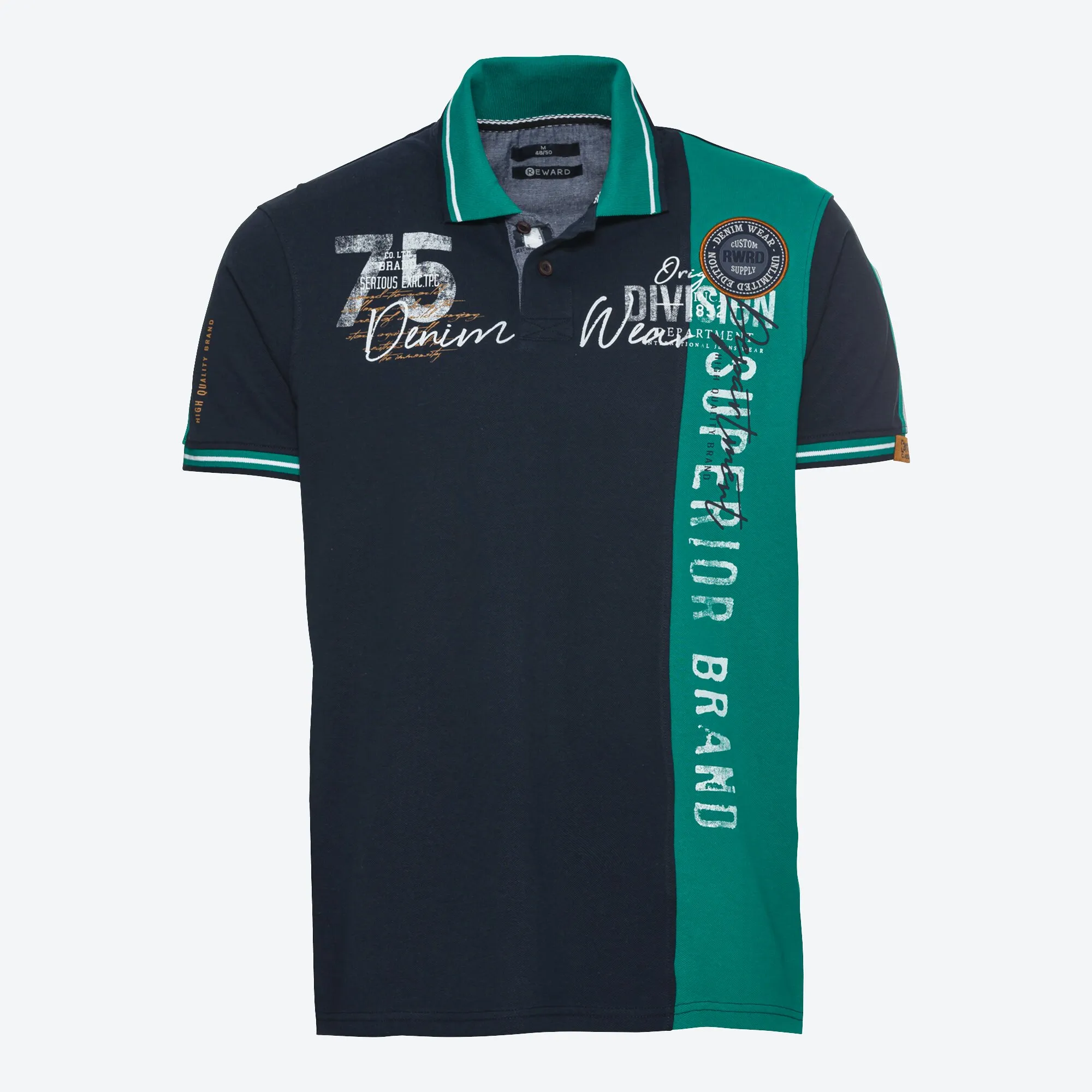 Herren-Poloshirt mit Kontrast-Design