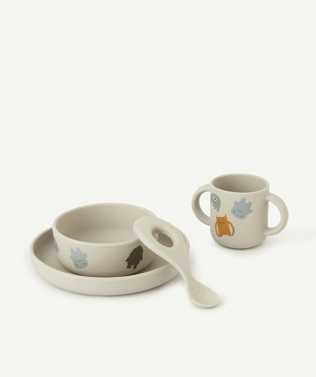 LIEWOODSET DE VAISELLES EN SILICONE MOTIFS MONSTRES