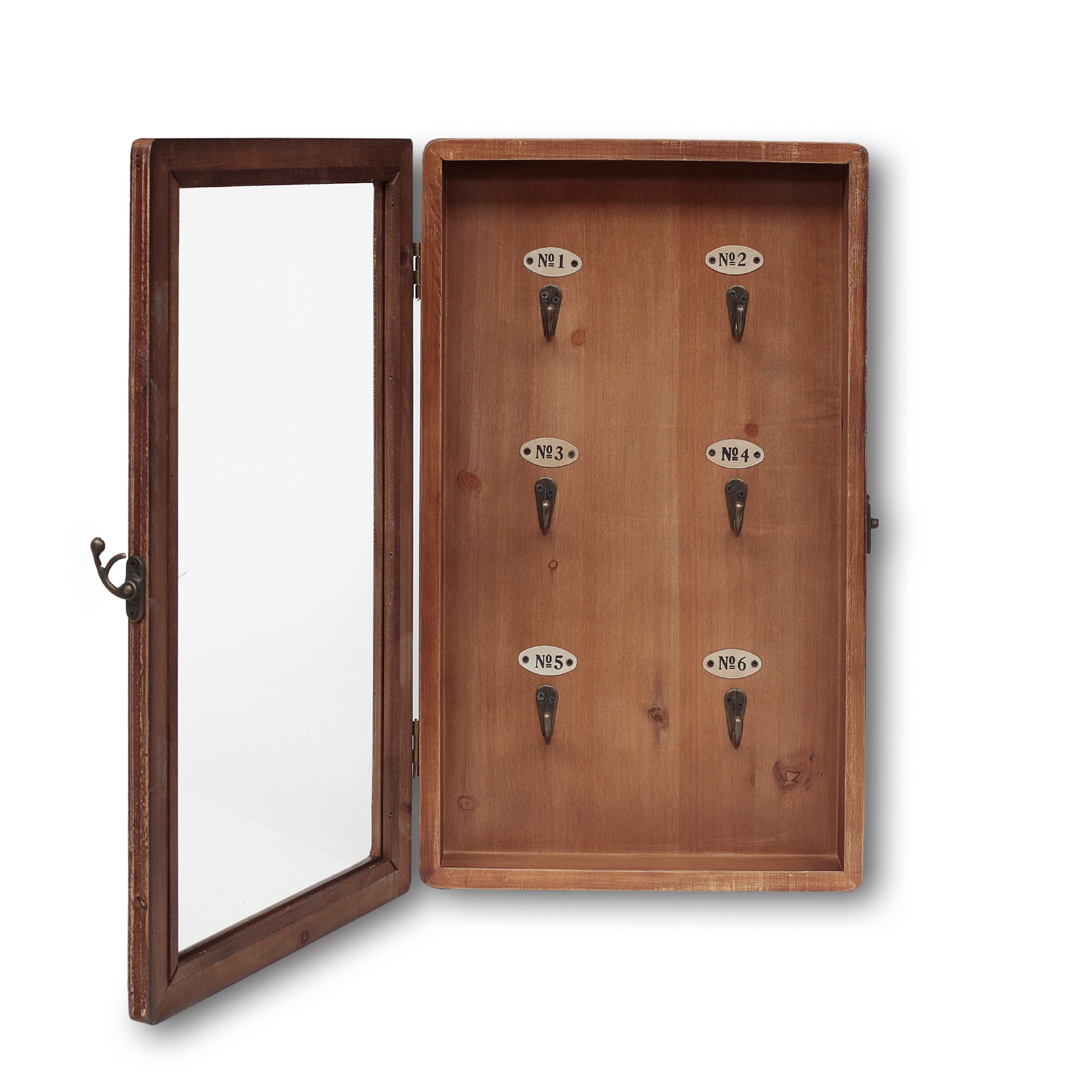 Schlüsselschrank, Tannenholz, H 50 cm, B 30 cm, T 7 cm von fischer's lagerhaus