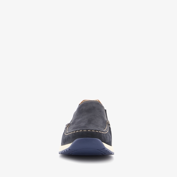 Van Beers leren heren instappers blauw