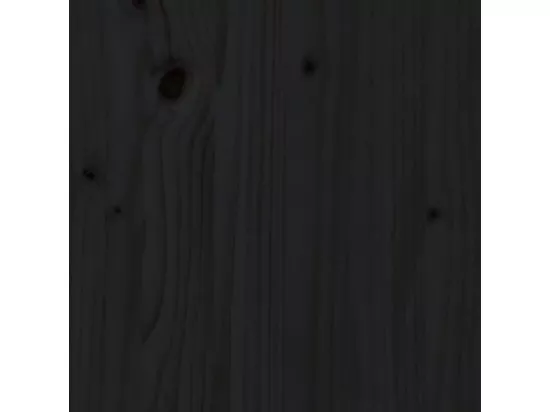 Lit de jour sans matelas noir 90x190 cm bois de pin massif