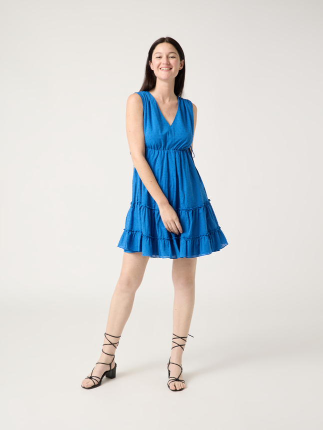 Robe courte plumetis