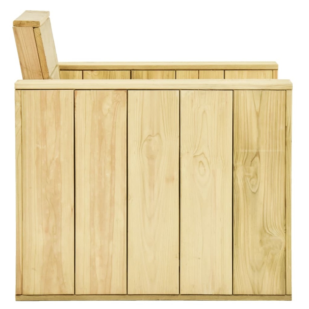 Salon de jardin meuble d'extérieur ensemble de mobilier 3 pièces bois massif de pin imprégné