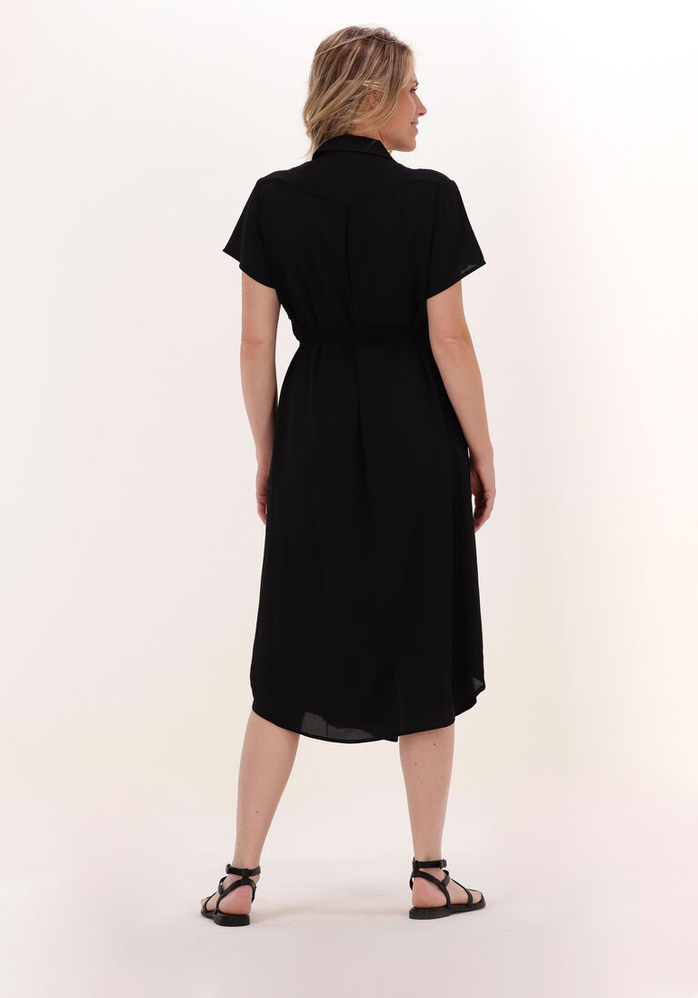 BRUUNS BAZAAR zwarte bruuns bazaar midi jurk camilia desi