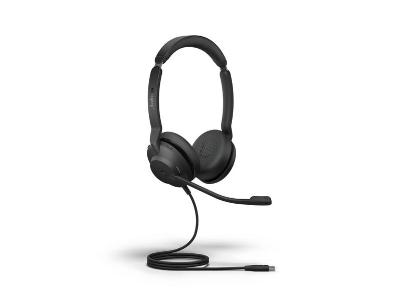 Jabra Headset Evolve2 30 SE Duo MS Schwarz, USB-C Entwickelt, damit Sie produktiv bleiben, leicht, tragbar, zuverlässig, komfortabel