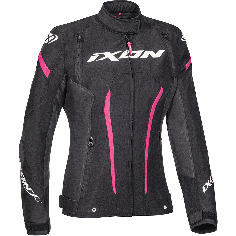 Ixon - Blouson femme Striker Lady Noir / Blanc / Fuchsia