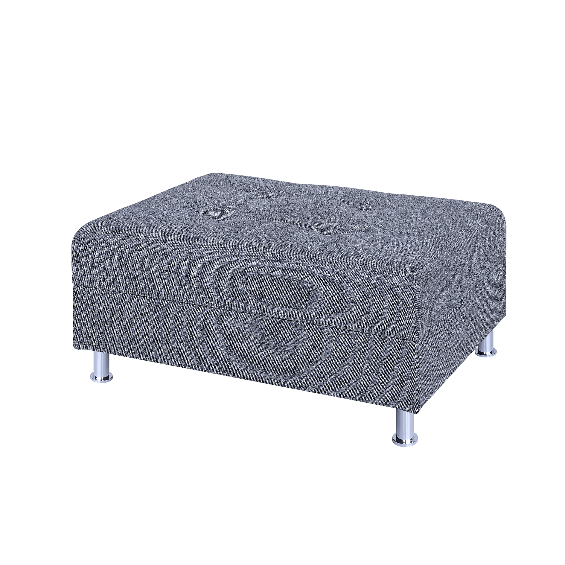 Hocker - grau - Strukturgewebe - Federkern