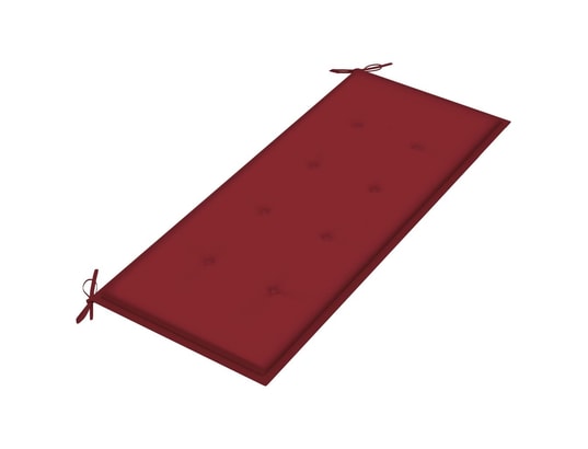 VIDAXL - Galette de chaise Coussin de banc de jardin rouge bordeaux 120x50x4 cm tissu