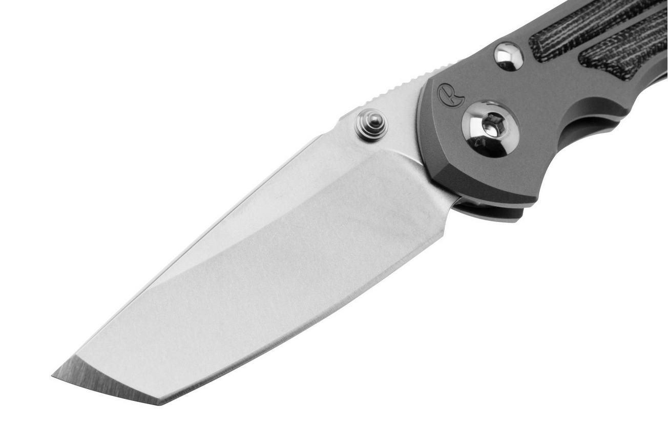 Chris Reeve Small Inkosi SIN-1132 CPM MagnaCut Tanto, Glass Blasted Titanium, Black Canvas Micarta Inlay, zakmes