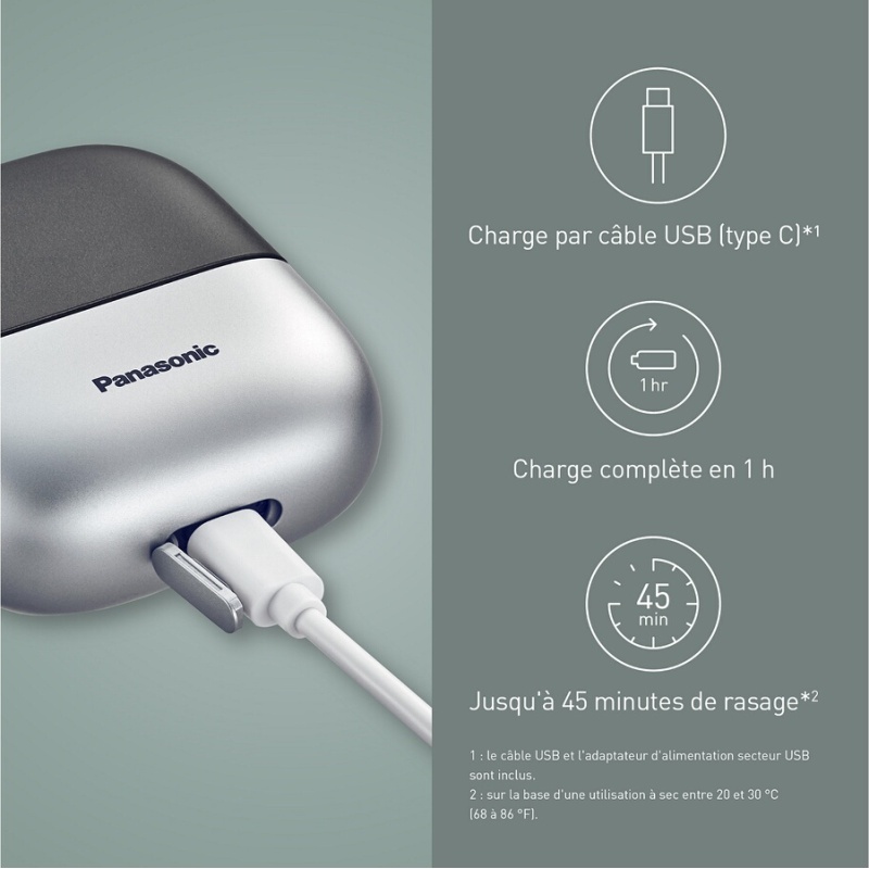 Rasoir électrique Panasonic ES-CM3BKS503 Rasoir hommes 3 lames ultra compact