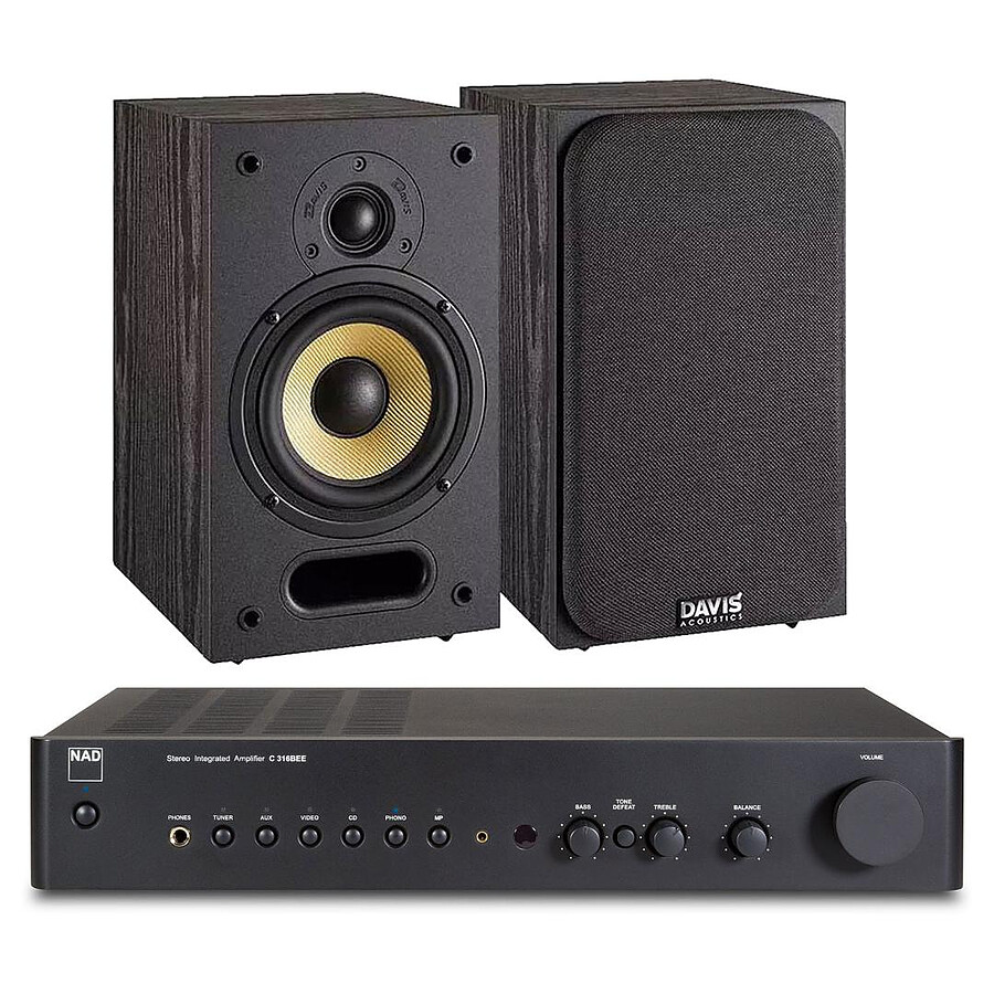 NAD C 316BEE V2 + Davis Acoustics Ariane 1 Noir