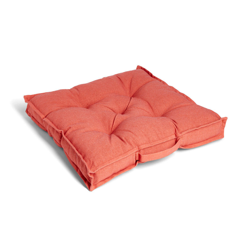Coussin de sol 50x50xÉp8cm avec poignée terracotta
