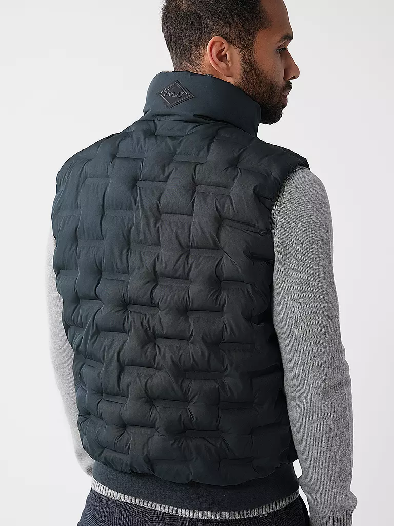 REPLAY Steppgilet  dunkelgrün
