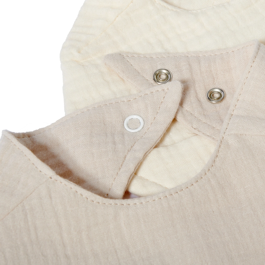 Nordic Coast Company Musselin Lätzchen-Set Sand & Natur