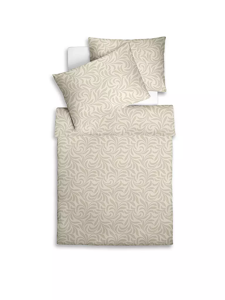 FLEURESSE Damast Bettwäsche OPAL 2x70x90cm/200x200cm Creme creme