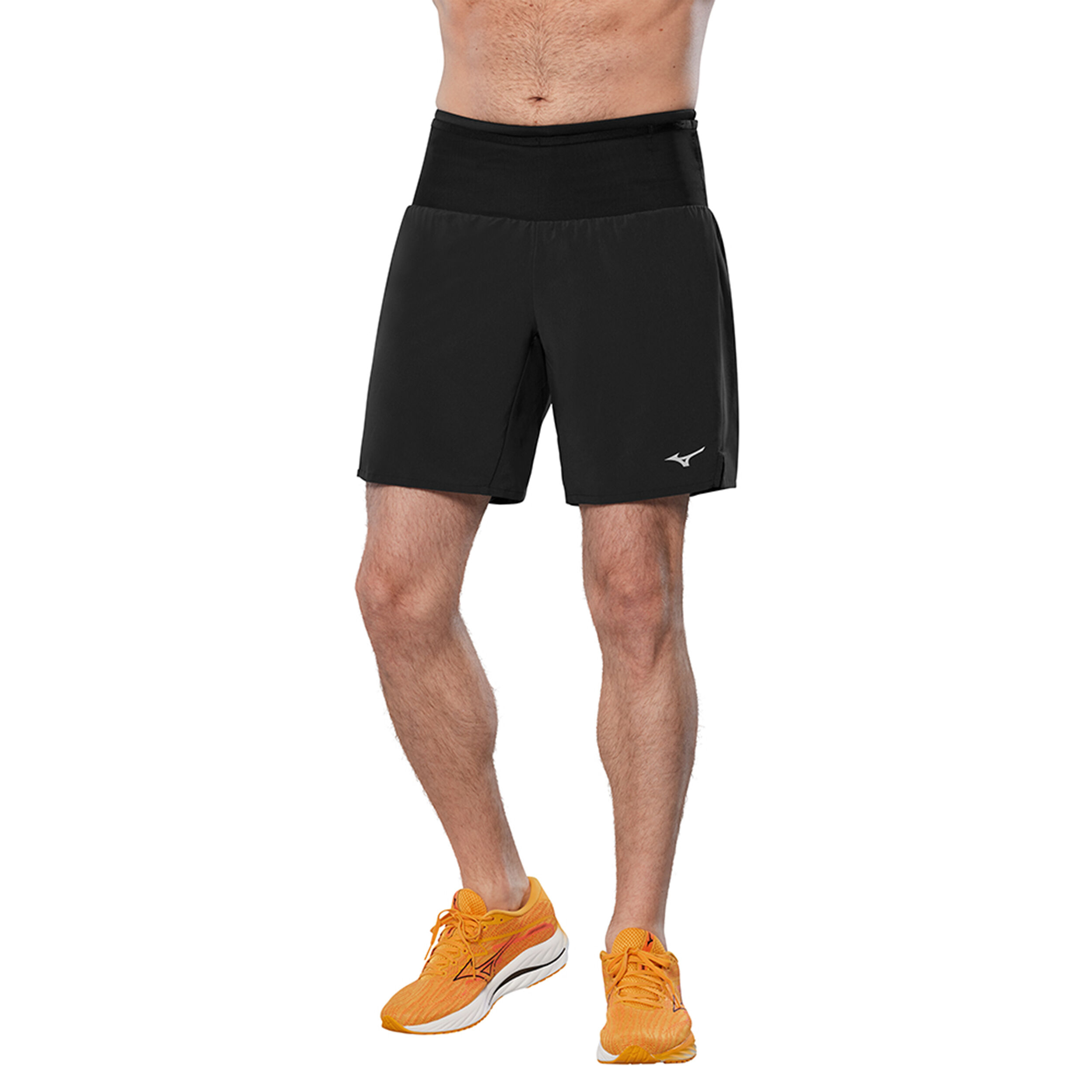 Mizuno Multi Pocket 2in1 7.5 Short De Running Hommes - Noir