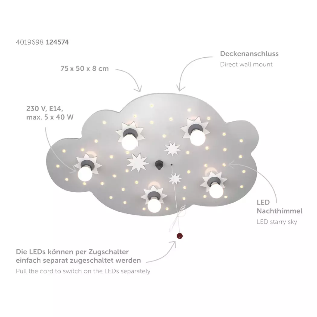 Kinderlampe Sternenwolke