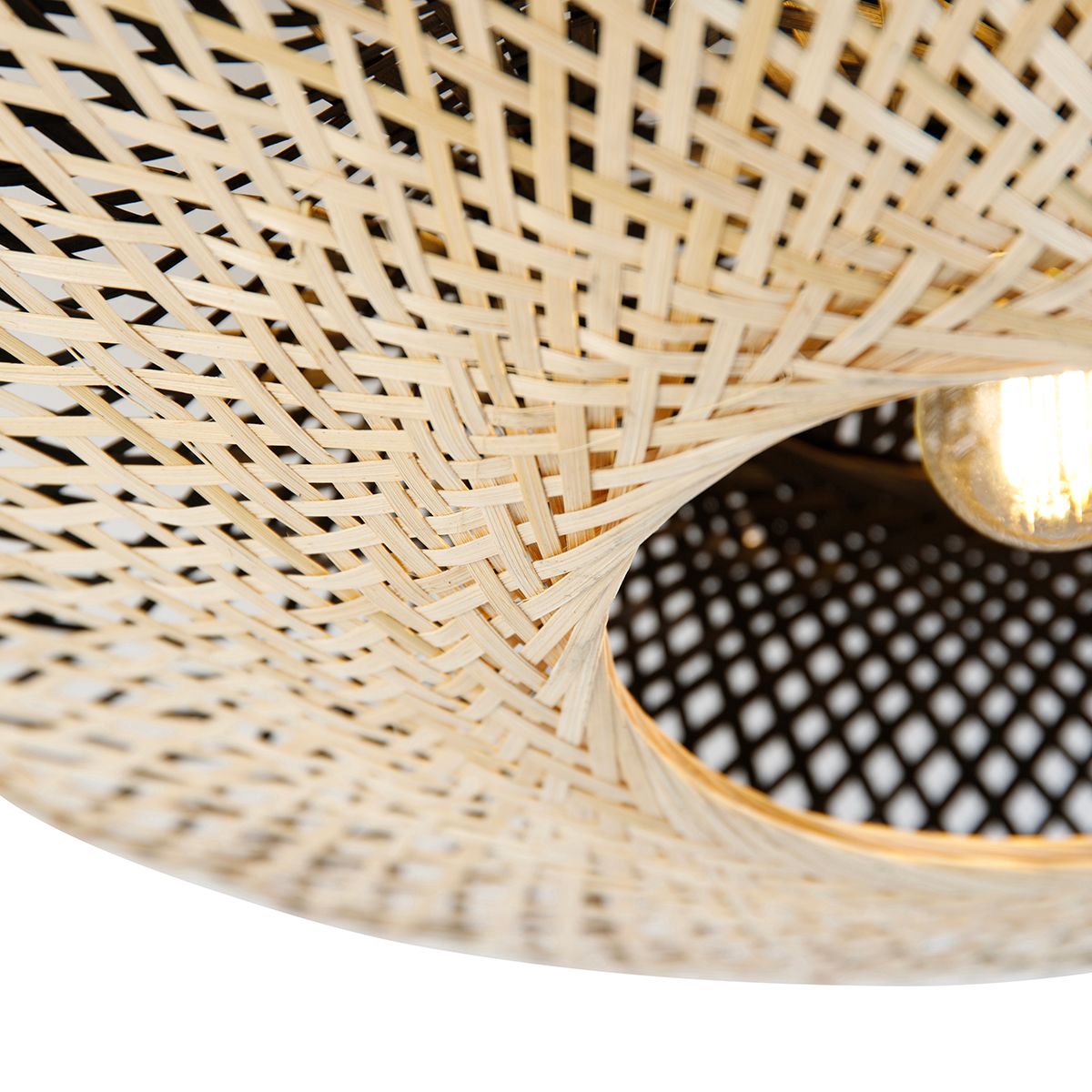 Oosterse plafondlamp bamboe 50 cm - Rina