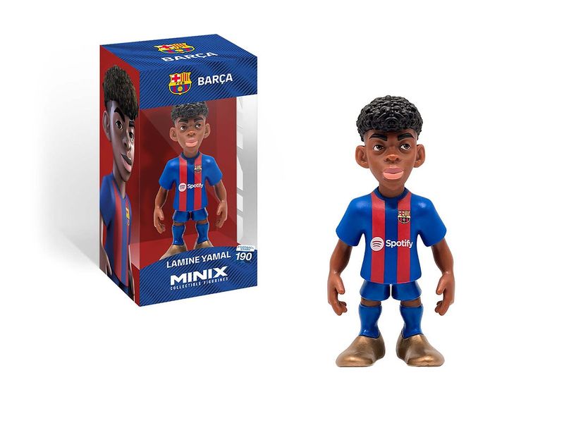 Minix Figur FC Barcelona Lamine Yamal 12 cm Sammelfigur mit Sichtbox