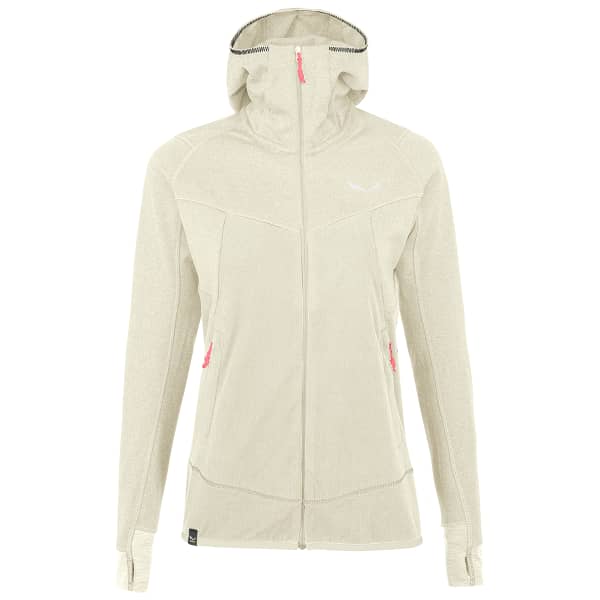 Veste polaire randonnée SALEWA PUEZ HYBRID PL HOODED JACKET W OATMEAL MELANGE