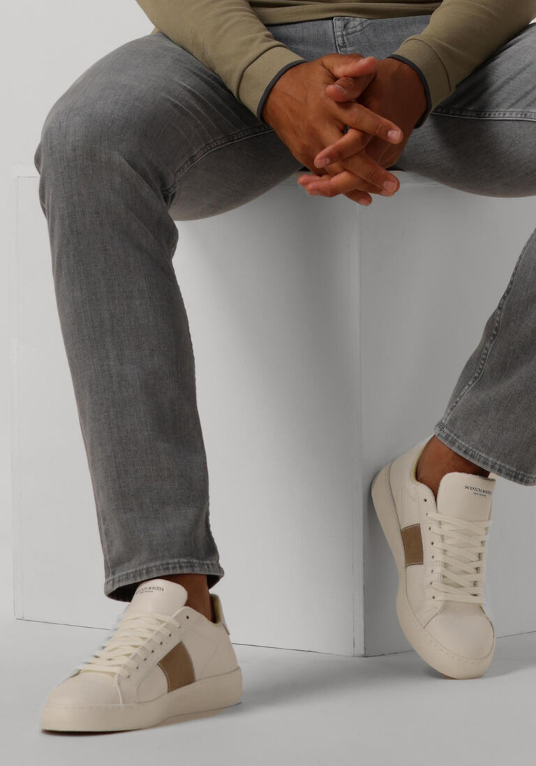 SCOTCH & SODA witte scotch & soda lage sneakers plakka 2.0