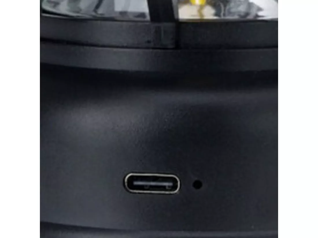 Lampe de camping Well Home Ø11,5x17,8cm avec 3 ampoules et rechargeable par USB Couleur Noir