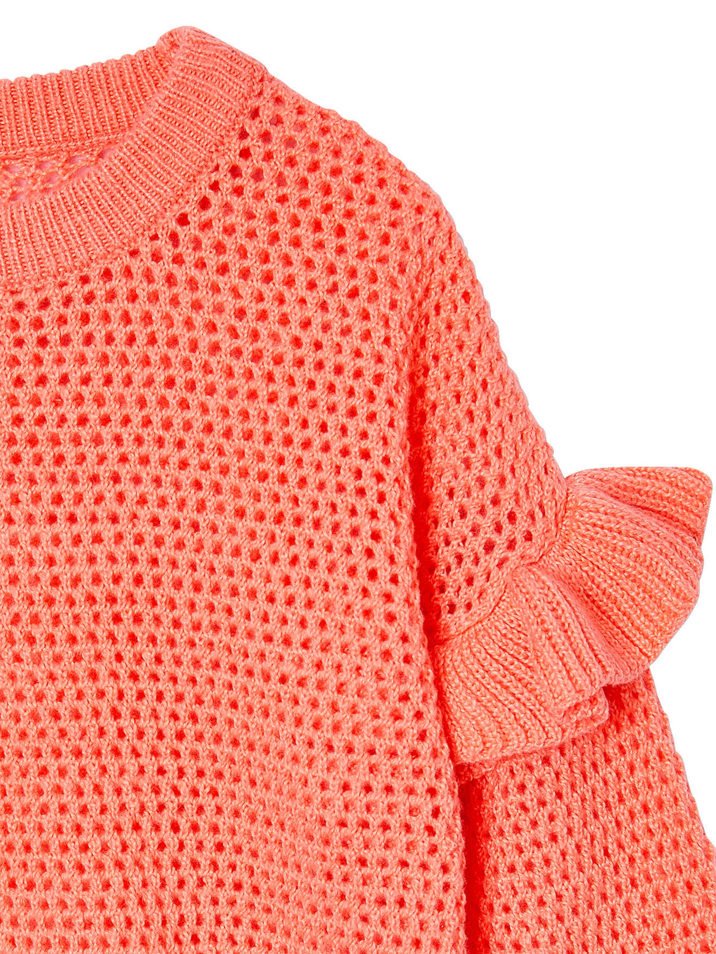 Vertbaudet Mädchen Pullover mit Volants koralle