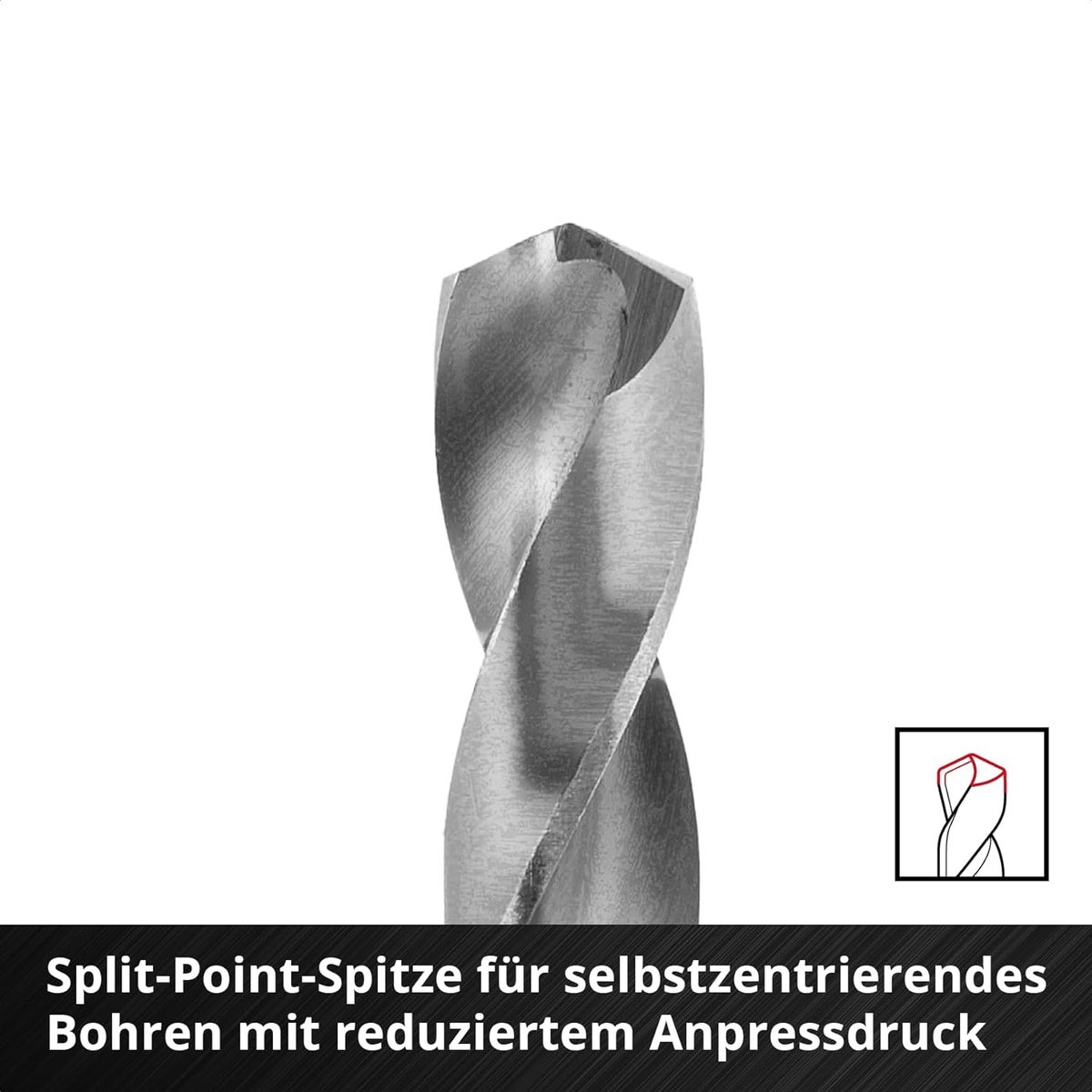 Originele Einhell S-CASE 10-delige metaalborenset (gemaakt van HSS 4241 staal, E 6.3 schacht, 135° split-point punt, rolgesmede type N spiraal inclusief opbergdoos)