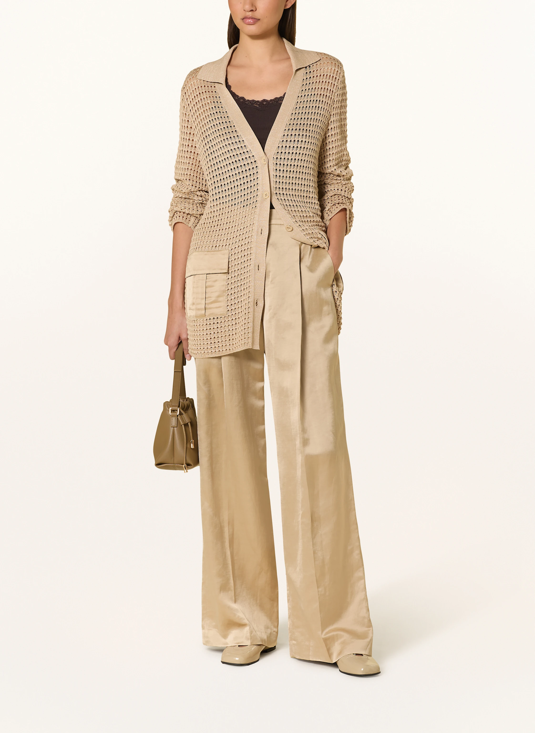 MARC CAIN Strickjacke mit Glitzergarn