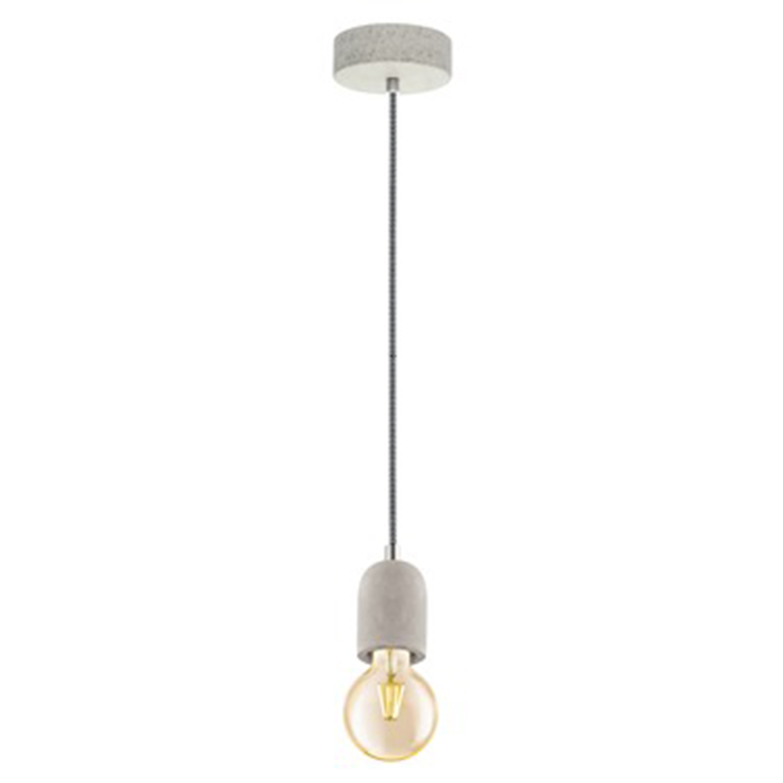 Pendelleuchte - stahl-grau - 200 cm