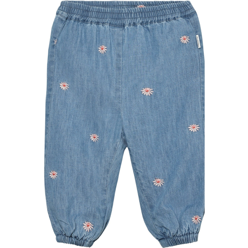 Køb Minymo Faded Denim Bukser Emb. Chambray M/ Lining