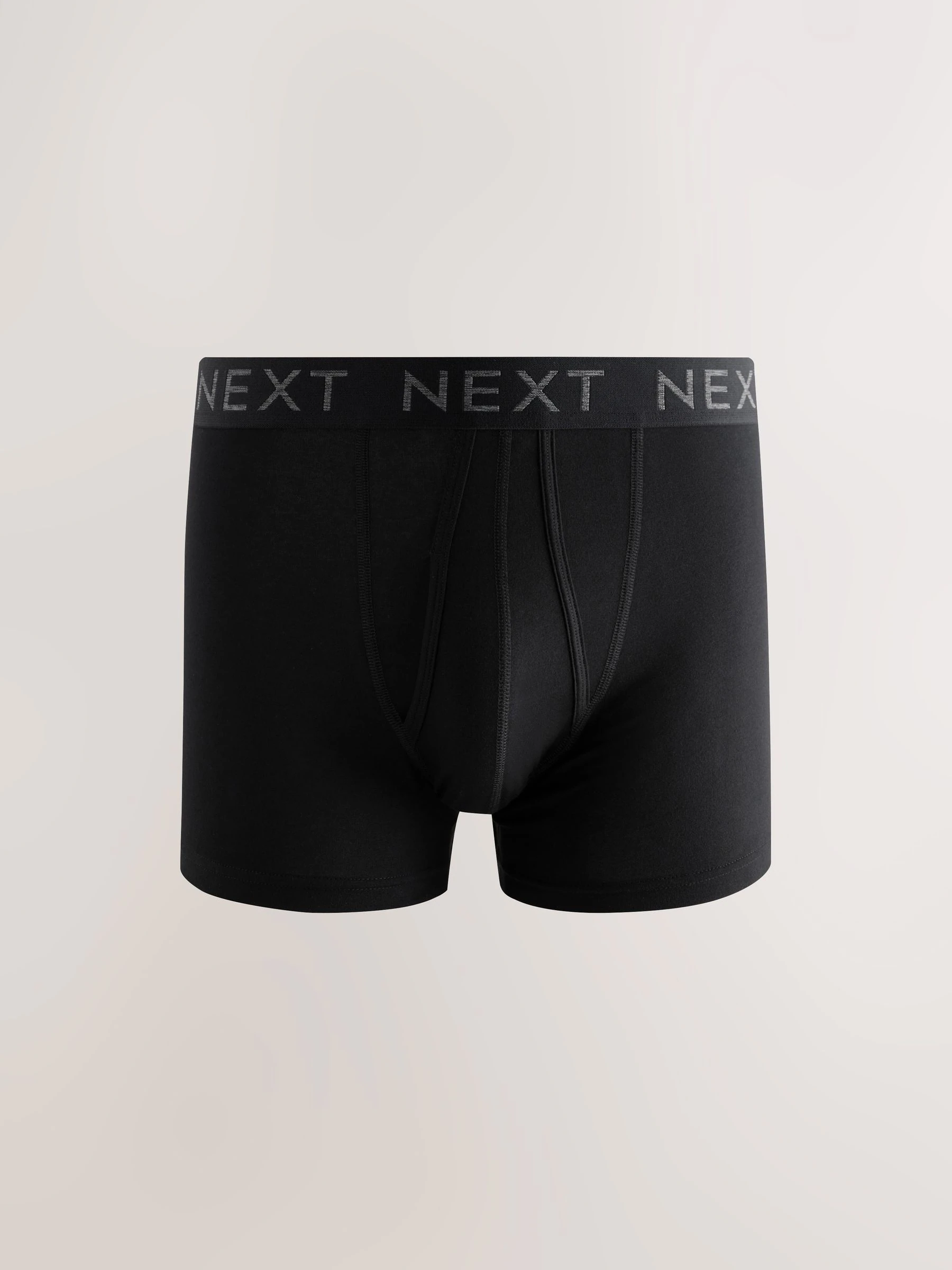Zwart - Boxershorts van katoenrijk materiaal met A-voorkant