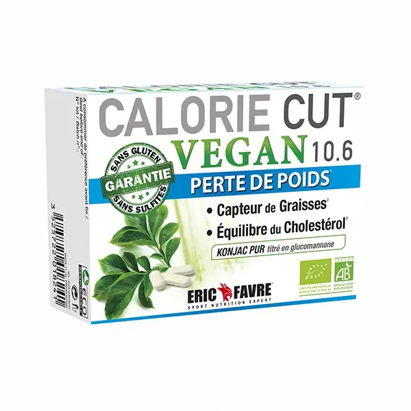 Eric Favre, bloqueador de gordura e supressor de apetite, redução de calorias, konjac orgânico puro, 60 comprimidos.