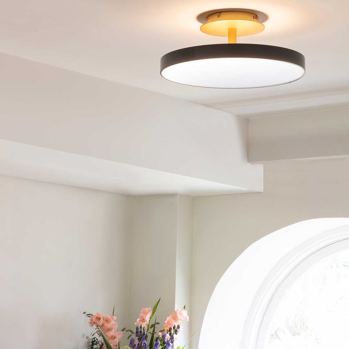 Plafondlamp Asteria Up Medium Zwart