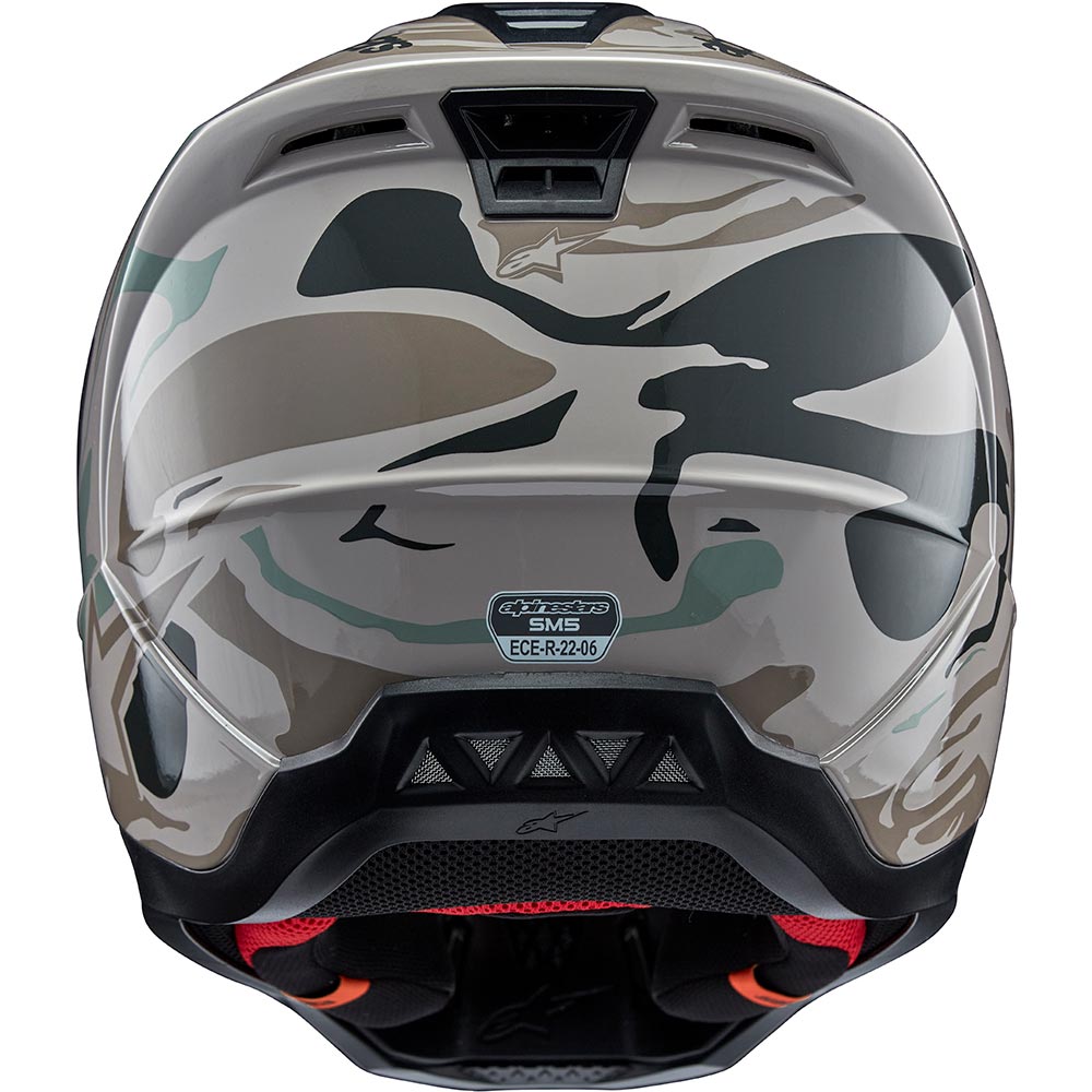 Alpinestars - Casque S-M5 Mineral Gris Clair / Kaki / Brillant